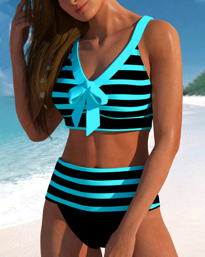 feminajewels® | Striped high-waisted bikini