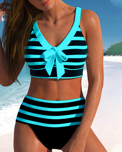 feminajewels® | Striped high-waisted bikini
