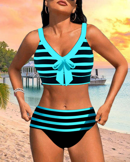 feminajewels® | Striped high-waisted bikini